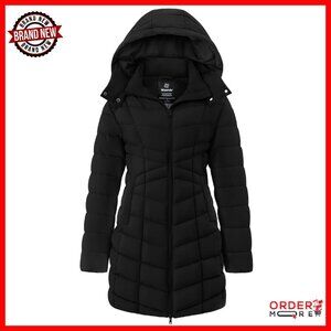 Women's Long Puffer Jacket Waterproof Winter Coat Quilted Insulated